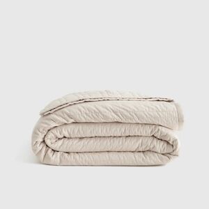 NWOT! Quince 100% Organic Cotton Sand Quilt! Sz. Full/ Queen! (187)